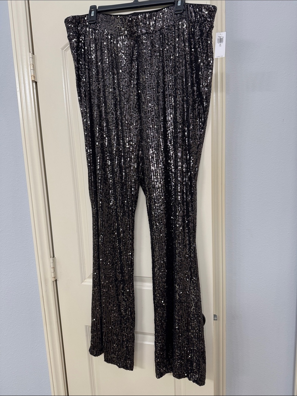 Old Navy Black Sequin Flare Pants XXL TALL